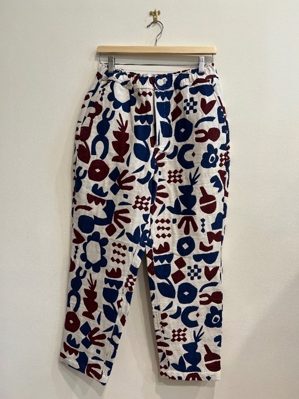 Wax London Kurt Jacquard Blue Spin Trousers